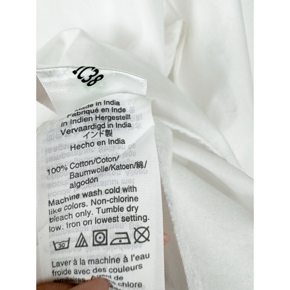 J Crew Top White Cotton Poplin Tunic Preppy Minimalist Coastal Oversized Fit - Picture 6 of 6